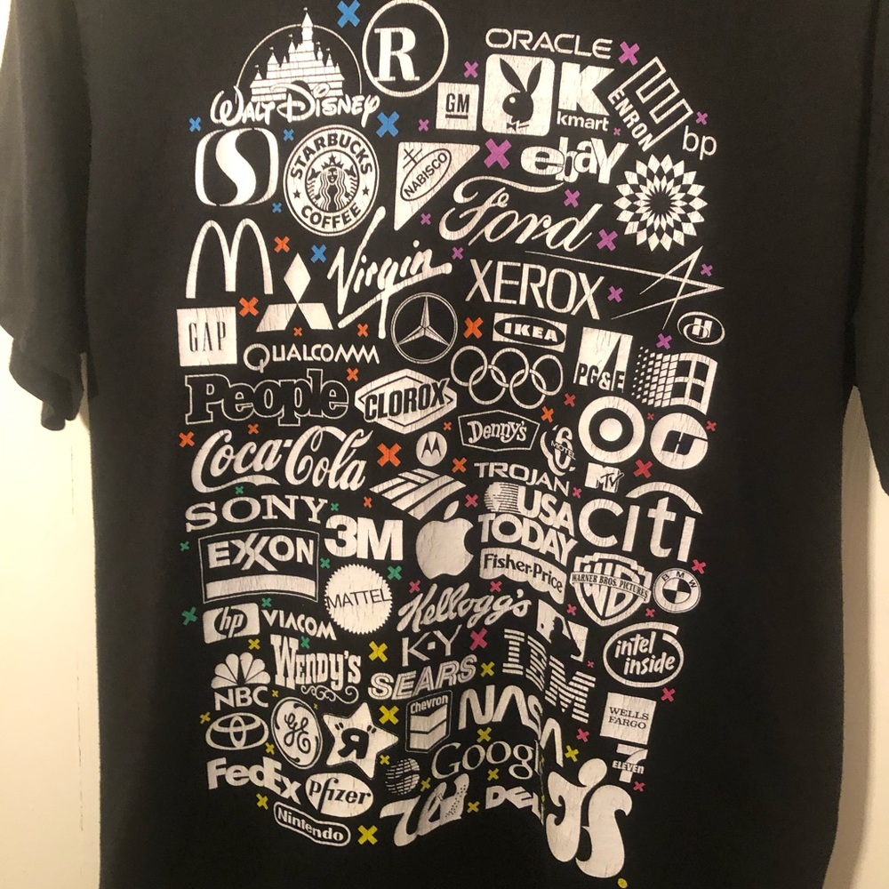 Vintage black logo shirt . Made in USA 100% cotton . See up close pictures.